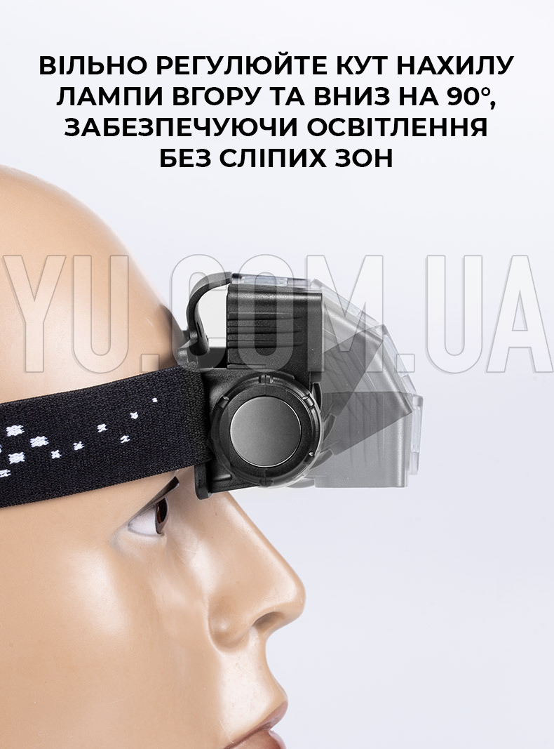 Ліхтар налобний BL-123 COB із USB зарядкою та сенсором Ліхтар налобний BL-123 COB із USB зарядкою та сенсором